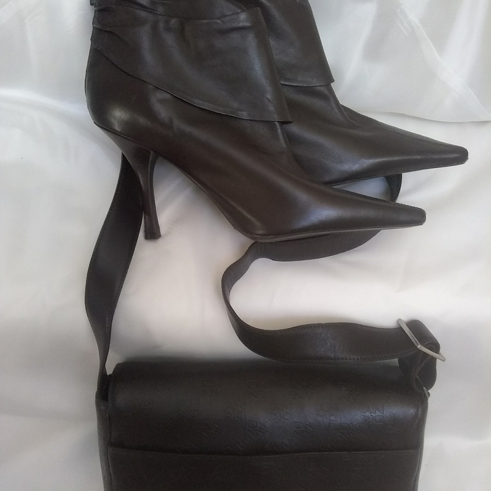 DKNY Bag & BCBG Ankle Boots
